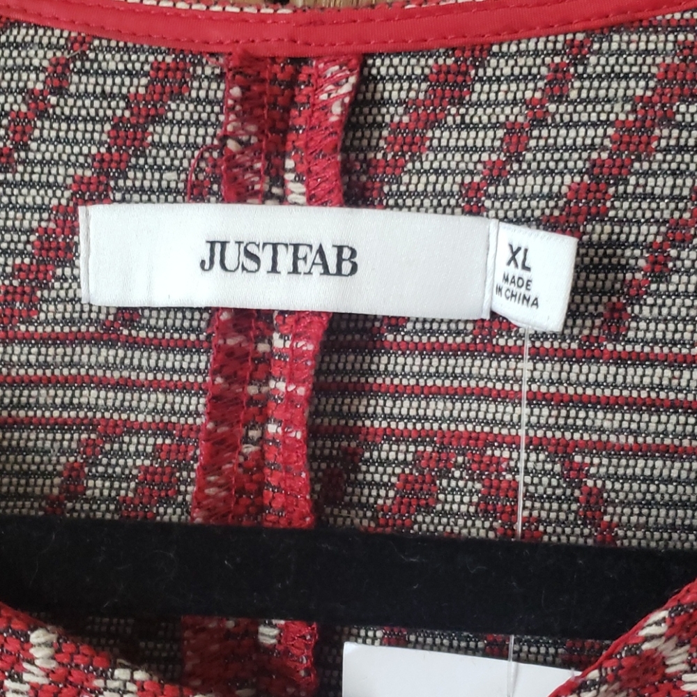 Red casual jacket - Picture 3 of 4